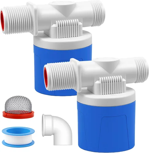Miniatura 9 de Válvula de flotador de agua de entrada superior lateral de 1/2 pulgada, paquete de 2 válvulas de flotador de canal de agua, válvula de flotador