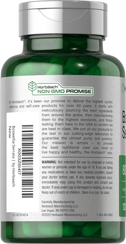 Miniatura 3 de Horbäach Boswellia Serrata - Cápsulas de extracto 120 unidades Suplemento de hierbas Sin OMG, sin gluten