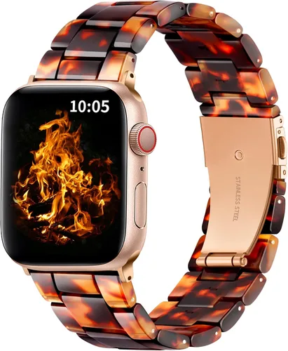 Miniatura 11 de GEAK Compatible con Correas de Resina para Apple Watch de 40mm 38mm 41mm para Mujeres y Hombres, Elegante Pulsera de Resina de Repuesto para iWatch