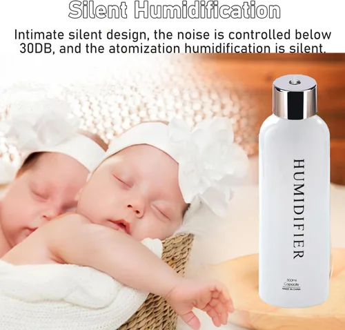 Miniatura 4 de Milltrip Humidificador portátil de niebla fría, mini humidificador portátil, humidificadores de botella de agua USB de 10.1 fl oz, humidificadores