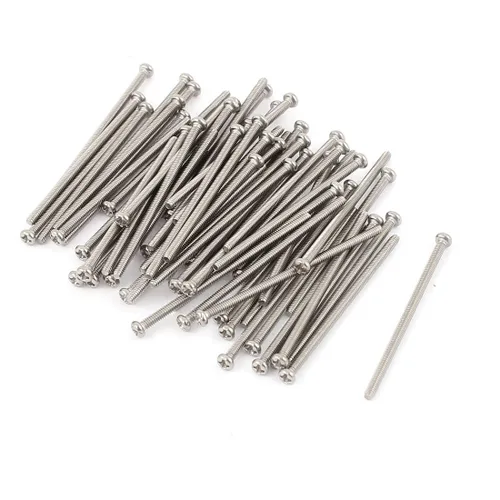 Miniatura 6 de uxcell Tornillos Phillips de cabeza cruzada de acero inoxidable 304 M2 x 0.118 in 60pcs