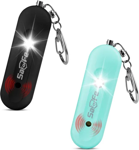 Miniatura 11 de Alarma de seguridad personal recargable para mujeres - Llavero de alarma de seguridad de autodefensa de 140 dB con luz estroboscópica, dispositivos