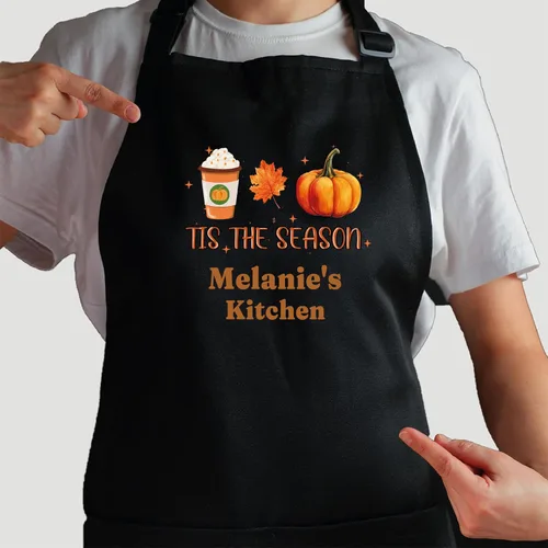 Miniatura 9 de Delantales de Halloween personalizados para mujer, delantal de otoño y otoño, regalo único de cocina para Acción de Gracias, Navidad, Delantales
