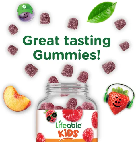 Miniatura 6 de Lifeable Gomitas de vitamina B12 sin azúcar para niños, 1000 mcg, vitaminas B12 de gran sabor para niños, apoyo de energía, estado de ánimo