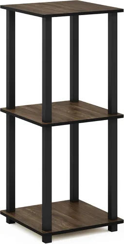 Miniatura 7 de Furinno SIMPLISTIC - Juego de 2 mesas auxiliares de 2 niveles, mesita de noche, mesita de luz, mesa de cabecera, fácil montaje, para sala de estar