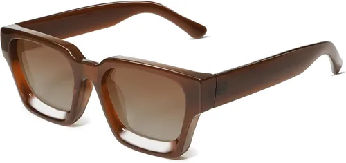 Miniatura 98 de VANLINKER Gafas de sol cuadradas gruesas para hombres y mujeres, retro, rectangulares, con protección UV400, VL9731