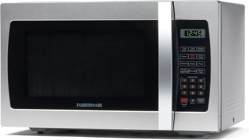 Farberware - Horno microondas de encimera de 1.3 pies cúbicos – 1000 vatios de potencia, configuraciones de cocción automática, descongelación,