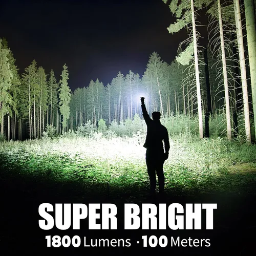 Miniatura 6 de Linterna EDC recargable, linterna plana de 1800 lúmenes, 9 modos con modos LED blanco/UV/RGB, luces de bolsillo magnético con clip para campamento