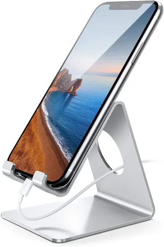 Miniatura 12 de Lamicall Soporte para teléfono celular, base para teléfono: cuna, soporte, soporte para escritorio de oficina - negro