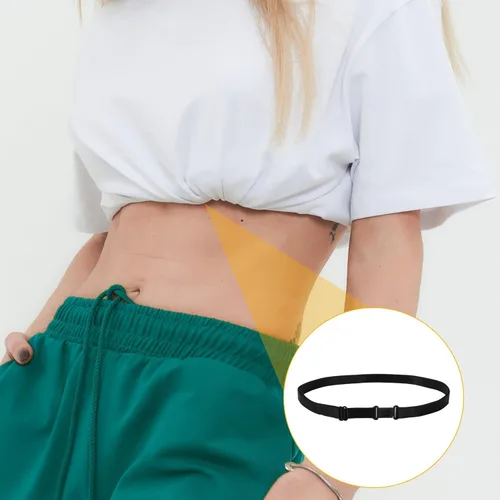 Miniatura 6 de 3 piezas de banda de cultivos ajustables para banda elástica para mujer, herramienta de cultivos para transformar tu estilo (negro + blanco)
