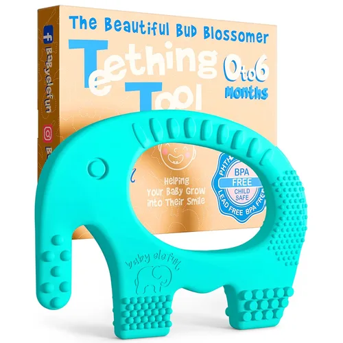 Miniatura 17 de Juguetes de dentición Baby Elefun para bebés 5X Alivio del dolor Sin retraso 0-6 meses Azul 34-38 Azul
