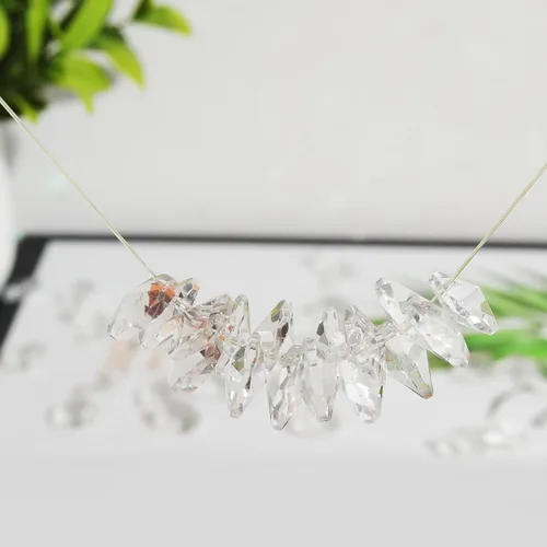 Miniatura 4 de LONGWIN Lote de 100 piezas de 1 agujero de cristal octágono cuentas, prisma de cristal Suncatcher piezas de repuesto lámpara DIY colgante colgante
