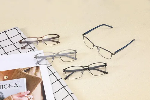 Miniatura 6 de 4 unidades de lentes de lectura para hombres, con bloqueo de luz azul, para lectores de computadora, anti rayos UV/fatiga ocular/reflejos, gafas