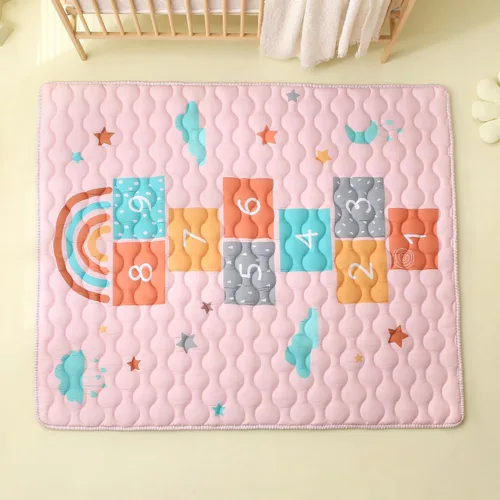 Miniatura 17 de Viviland Alfombrillas para bebé, 50 x 50 pulgadas, tapete acolchado grueso para bebés y niños pequeños, antideslizante y lavable a máquina, números