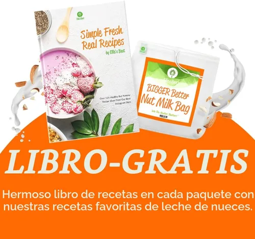 Miniatura 4 de Bolsa para leche de frutos secos de calidad. Grande 12 inx 12 in de grado comercial. Bolsa reutilizable almendra leche y colador de alimentos.