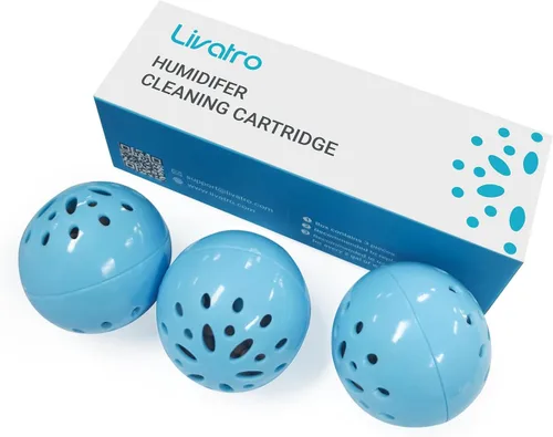 Livatro Bola de limpieza del humidificador: combate el moho del humidificador y las bacterias con limpiador humidificador, evita la acumulación de
