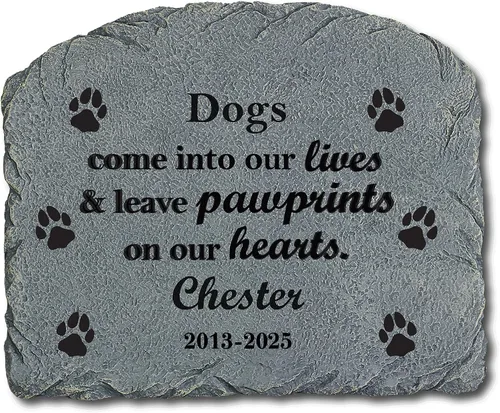 Miniatura 26 de Let's Make Memories Piedra conmemorativa personalizada para mascotas Forever Friend - Perro - Marcador de jardín de condolencias Perro - Angel
