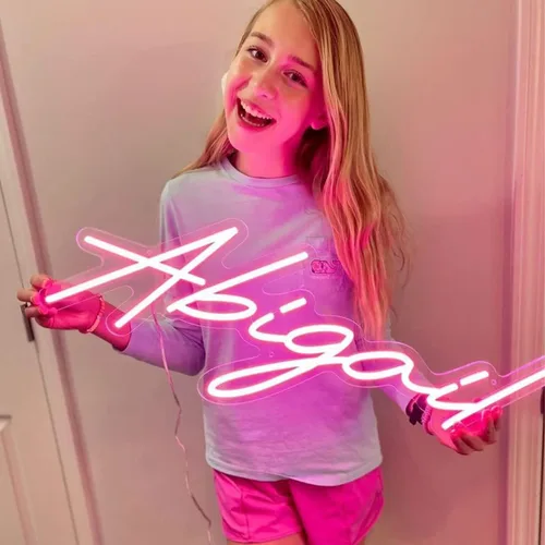 Miniatura 8 de HDJSIGN Letrero de neón personalizado para decoración de pared, letreros de luz de neón LED personalizables, luces de boda, dormitorio, hogar, sala
