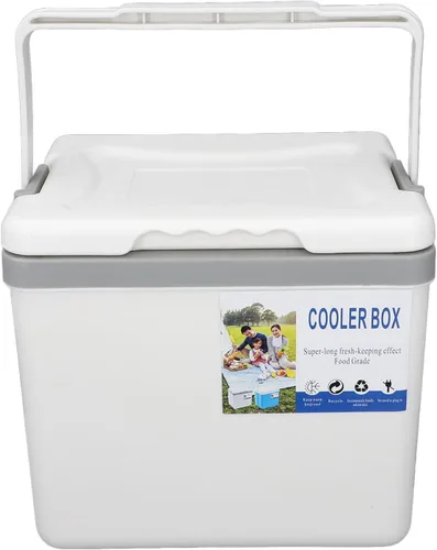 Enfriador aislado, enfriador duro portátil de 6 litros para campamento, portón trasero, playa, picnic, comestibles, almuerzo y más (blanco)