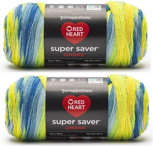 Miniatura 45 de Red Heart Hilo Super Saver, paquete de 3, estampado artístico, 3 unidades Estampado De Artista