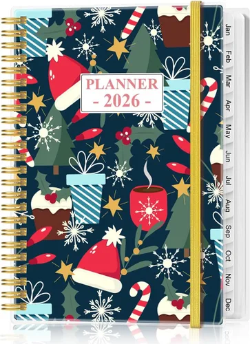 Miniatura 25 de Agenda de bolsillo/calendario 2026 - Agenda 2026 de enero de 2026 a diciembre de 2026, agenda 2026 con 12 pestañas, encuadernación de doble alambre