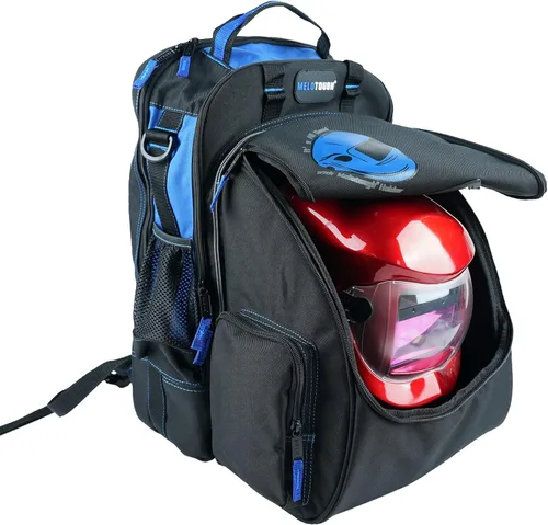 Miniatura 10 de MELOTOUGH Mochila para herramientas de soldadura Extreme Gear Pack con soporte para casco de gran capacidad, bolsa de almacenamiento para equipaje