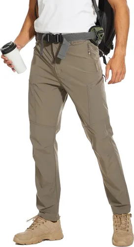 Arunlluta Pantalones de senderismo para hombre, pantalones de viaje para senderismo, resistentes al agua, pantalones de trabajo para hombre,