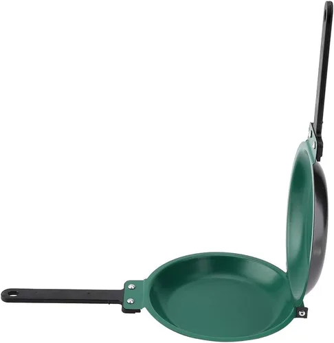 Miniatura 9 de Sartén para tortilla, sartenes antiadherentes, doble sartén, revestimiento de cerámica antiadherente de doble cara, sartén fácil de voltear