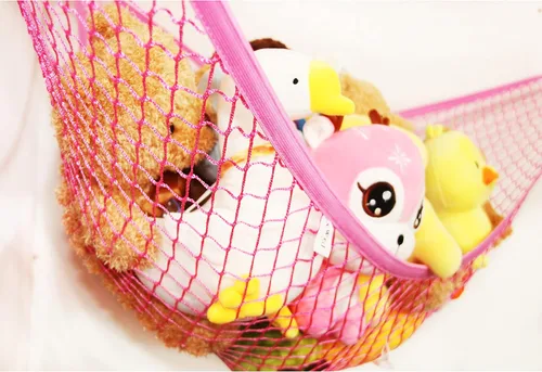 Miniatura 2 de Hamaca de juguete de red de animales de peluche, hamaca de oso de peluche, red de almacenamiento de animales de peluche gigante! XWG rosa