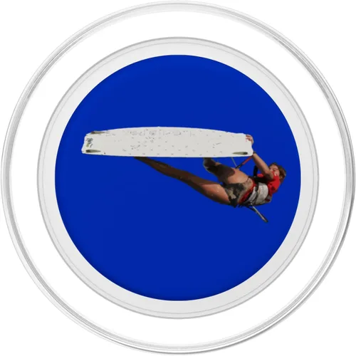 Miniatura 2 de Kitesurfer Freestyle Action Color Illustration PopSockets MagSafe PopGrip for iPhone