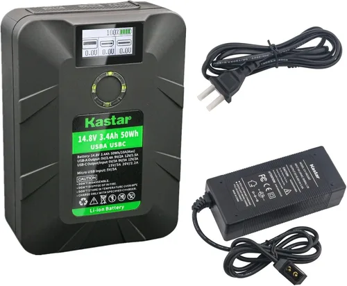 Kastar Paquete de 1 batería y cargador D-Tap compatible con DSR-570WSP DSR-570WSPL/2 DSR-600PL DSR-650WSPL DSR-70 DSR-70A DSR-70AP (Recodificador de