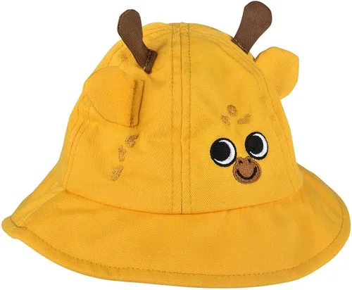 Miniatura 2 de Forest & Twelfth Sombrero de cubo de animales de zoológico unisex para niños, sombrero de sol infantil con caras y orejas de animales del zoológico