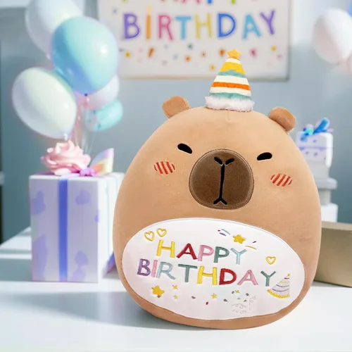Miniatura 2 de Capybara - Almohada de peluche de cumpleaños de 14 pulgadas, bonita almohada de feliz cumpleaños Capybara, regalos para niños y niñas
