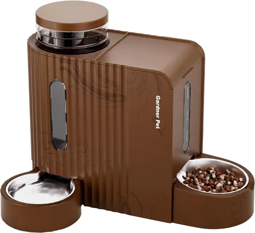 Miniatura 8 de Gardner Pet Gravity Comedero Automático 2 en 1 para Mascotas, Comedero para Gatos de 0.8 Galones*2 y Conjunto Dispensador de Agua, Tazón de Agua