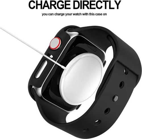 Miniatura 4 de Paquete de 12 fundas de policarbonato con protector de pantalla de vidrio templado para Apple Watch de 1.496 pulgadas, serie 3/2/1, patrones