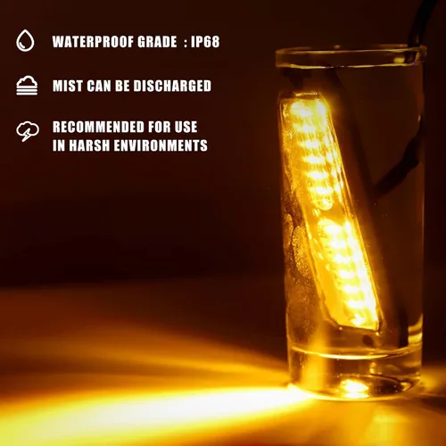 Miniatura 6 de WINECO Luces estroboscópicas LED ámbar para camiones, 8 piezas, 12 luces LED estroboscópicas intermitentes de montaje en superficie, kit de luces