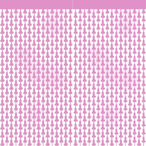 Paquete de 2 cortinas de flecos metálicos de 3.3 x 6.6 pies, decoraciones de fiesta, cortinas de fondo de oropel brillante para cabina de fotos, Rosa