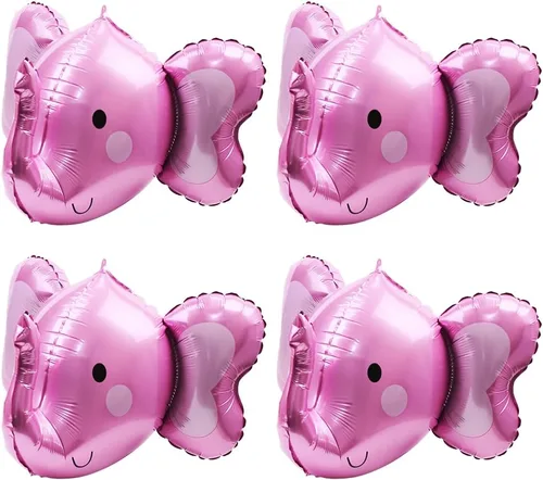 Miniatura 11 de Globo de elefante 4D, vida silvestre, selva, bosque, safari, suministros de fiesta de animales, paquete de 4 globos gigantes de cabeza de elefante