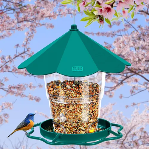 Miniatura 2 de Hanizi - Comederos para pájaros silvestres, comedero colgante a prueba de ardillas, comederos para pájaros al aire libre con semilla para pájaros