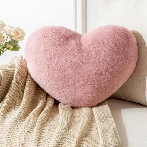 Miniatura 6 de 2 almohadas de corazón rojo y blanco, almohadas decorativas, almohadas en forma de corazón para cama, sofá, silla, dormitorio, habitación. Bonita