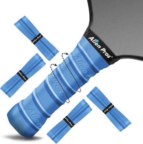 Miniatura 9 de ALIEN PROS Pickleball Overgrip (paquete de 4) con crestas para un mejor control de agarre, cinta de agarre de pickleball precortada y táctil - Cinta
