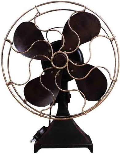 EXCEART Ventilador de hierro antiguo para dormitorio, decoración del hogar, decoración del hogar, escultura de metal vintage, mini modelo para mesa,