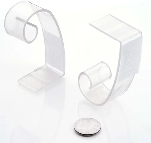 Miniatura 3 de TABLECLOTHSFACTORY 12 clips ajustables de plástico transparente para falda de mesa grandes para decoración de bodas, fiestas, eventos, 3 pulgadas
