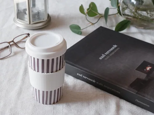 Miniatura 6 de Millie - Taza de viaje de cerámica con tapa, taza de café reutilizable de 12 onzas, esta taza de café de viaje de cerámica hecha a mano es apta