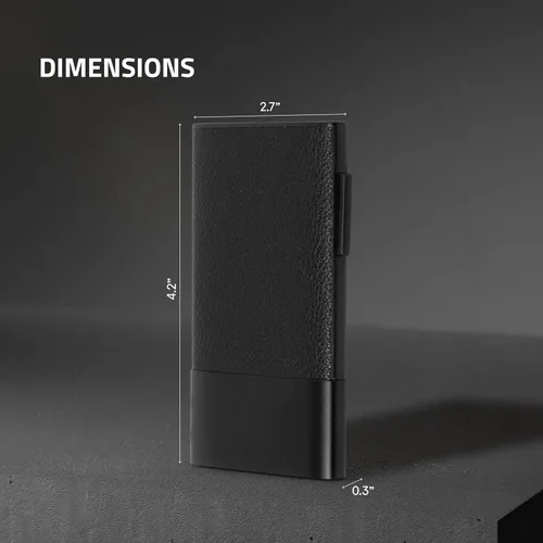 Miniatura 22 de Fidelo Cartera minimalista para hombre – Soporte delgado para tarjetas de crédito con clip para dinero, bolsillo frontal con bloqueo RFID, Cuero sin