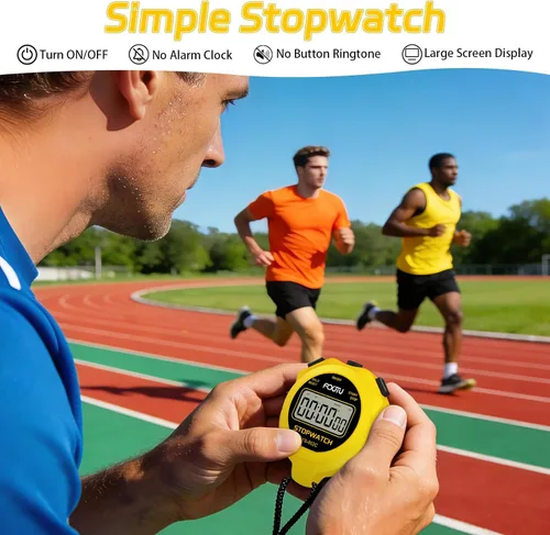 Miniatura 2 de Digital Simple Stopwatch Timer, No Bells, No Alarm, Simple Basic Operation, Silent, Clear Display, ON/Off, Large Display for Swimming Running