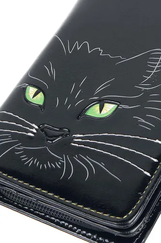Miniatura 5 de Nemesis Now Lucky Cat Purse 7.5in negro, poliuretano, 7.3in