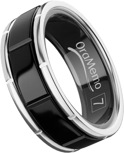 Miniatura 19 de Anillo inteligente 1.0 para hombres/mujeres, sin cuota de suscripción, 7-8 días de duración de la batería, HRV/monitoreo de estrés/pista de Negro