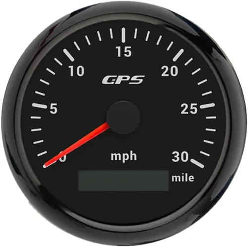 Miniatura 15 de ELING Velocímetro GPS de 3.346 in 0-200 MPH Kit de medidor de velocidad para coche, camión, motocicleta con 7 retroiluminaciones 12 V 24 V
