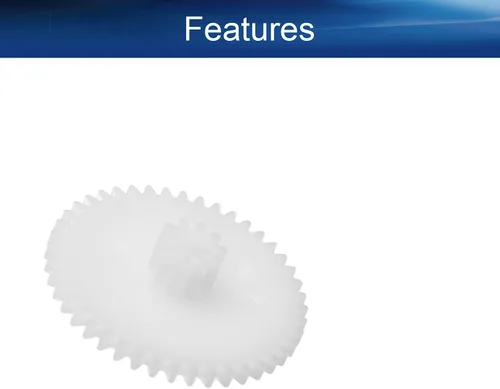 Miniatura 3 de Bettomshin 10 unids engranaje de plástico 44102B 0.5 módulo polea eje de correa robot RC motor mano DIY piezas mecánicas kit blanco